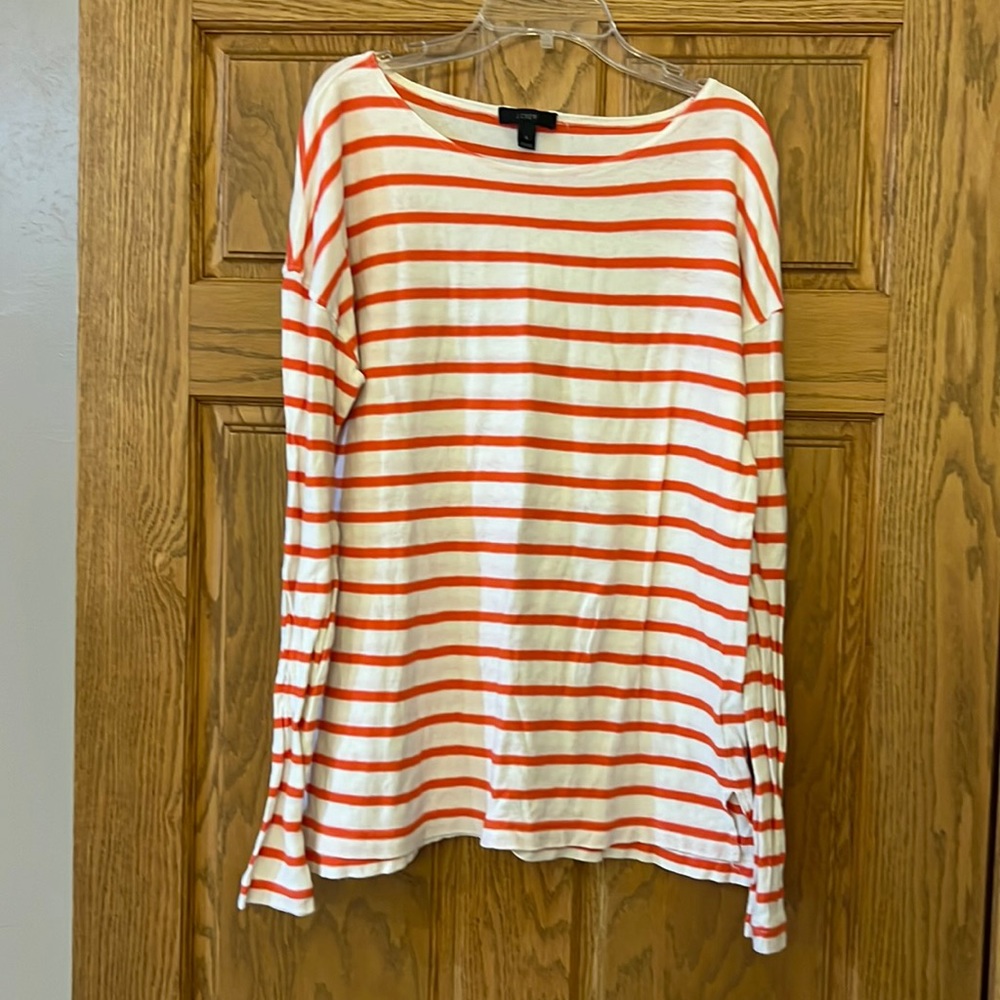 J. Crew Long Sleeve Striped Tee, Size Small